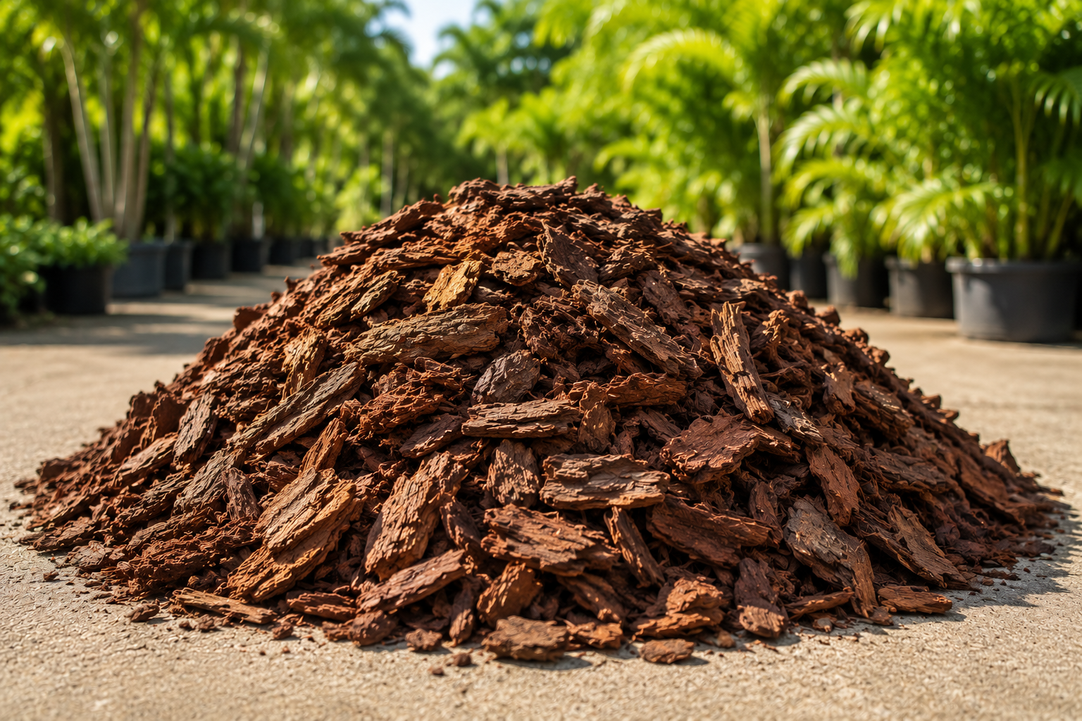 Pine bark chunks